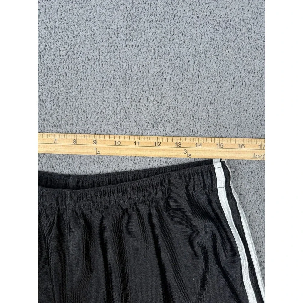 Vintage Adidas Shorts Mens L Black Satin Shiny Dazzle Glanz 90s Y2K Gym Casual